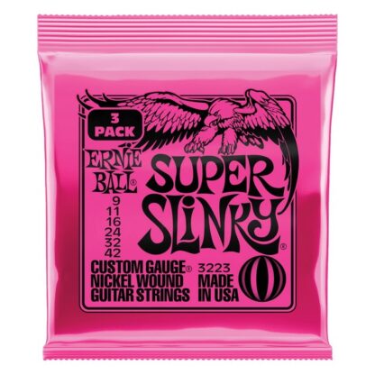 Super Slinky Nickel Wound Guitarra Eléctrica Paquete De 3 Cuerdas - Eb-P03223