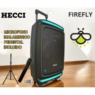 Parlante Portable Con Bluetooh Pedestal Y Microfono Inalambrico Incluido  Hecci Firefly  - He-Firefly