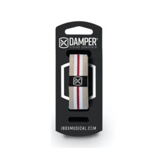 Damper Medio - Md - Etiqueta De Tela De Poliéster - Color Gris, Blanco, Rojo - Ibox-Dkmd01