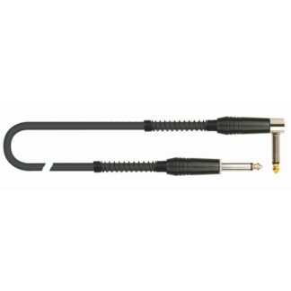 Cable De Instrumento Plug Plug 3 Metros Negro Conector L - Ql-Str603k-3Bk