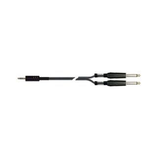 Cable Mini Plug Sterio A Dos Plug Mono Negro 3 Metros - Ql-Str611k-3Bk