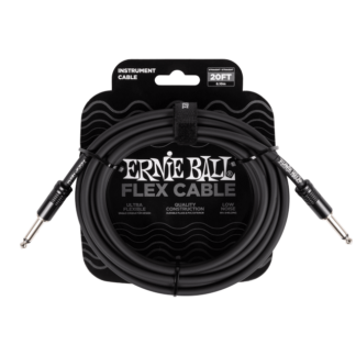 Cable Flexible Para Instrumentos, Recto/Recto, 20 Ft, Negro - Eb-P06435